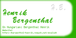 henrik bergenthal business card